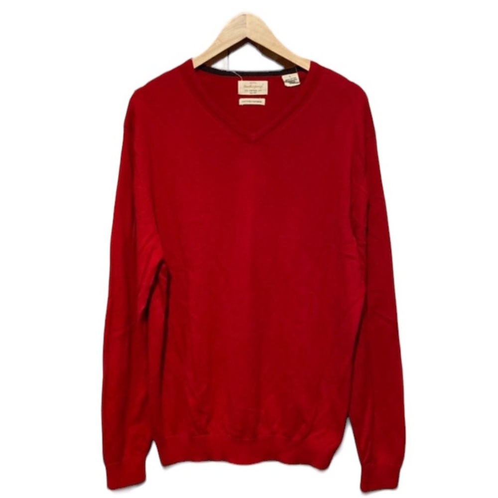 Original Weatherproof Vintage cashmere blend red v neck sweater men’s large